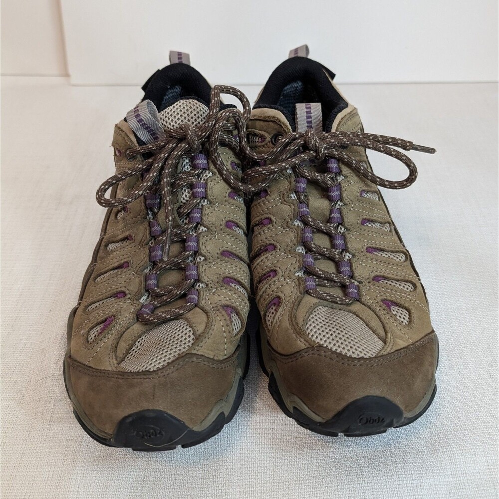 Oboz Sawtooth II Hiking Boots Women's Sz 10 Brown Tan Purple Waterproof Gorpcore - Picture 9 of 14